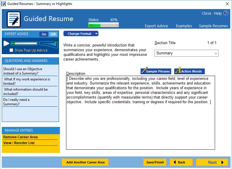تحميل برنامج ResumeMaker Professional Deluxe لأنشاء السيرة الذاتية
