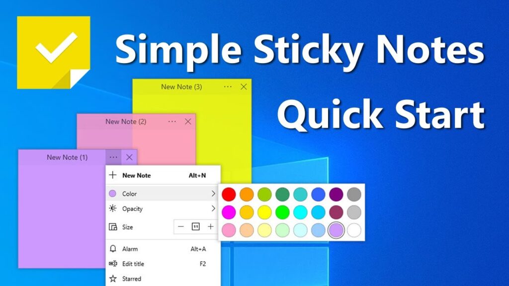تحميل برنامج Simple Sticky Notes لتدوين ملاحظات رقمية لاصقة