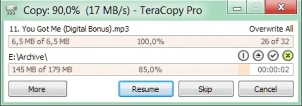 تحميل برنامج TeraCopy لتسريع نقل ونسخ الملفات