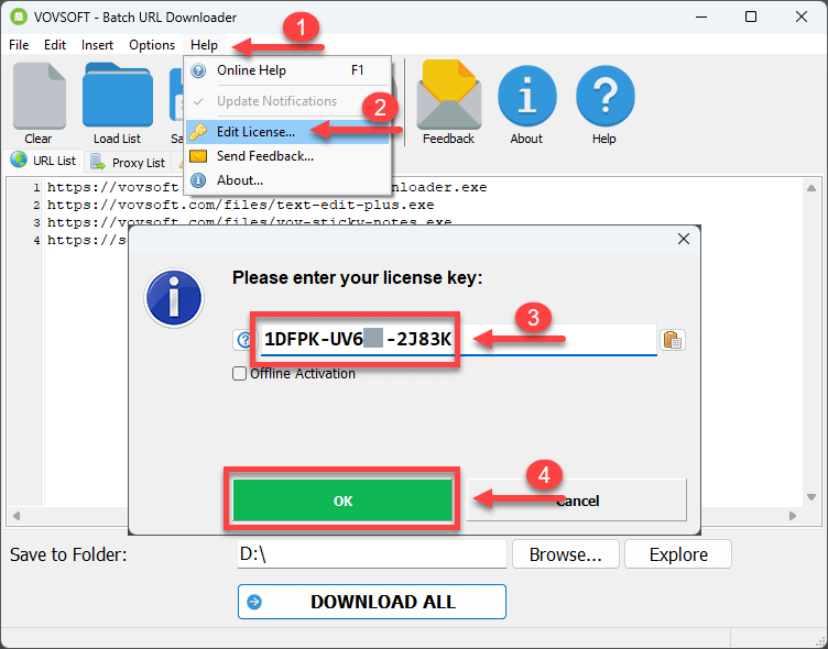 تحميل برنامج VovSoft Batch URL Downloader لتنزيل عدد كبير من الملفات