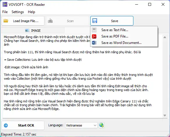 تحميل برنامج VovSoft OCR Reader لاستخراج النصوص من الصور وملفات PDF