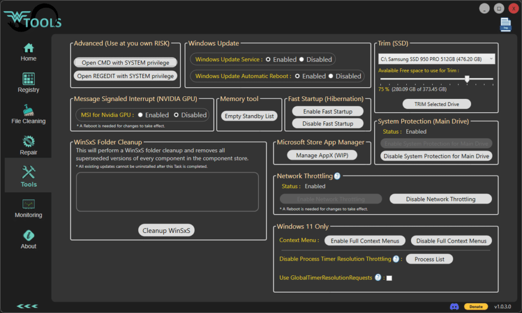 تحميل برنامج Wagnardsoft Tools لتحسين أداء نظام ويندوز