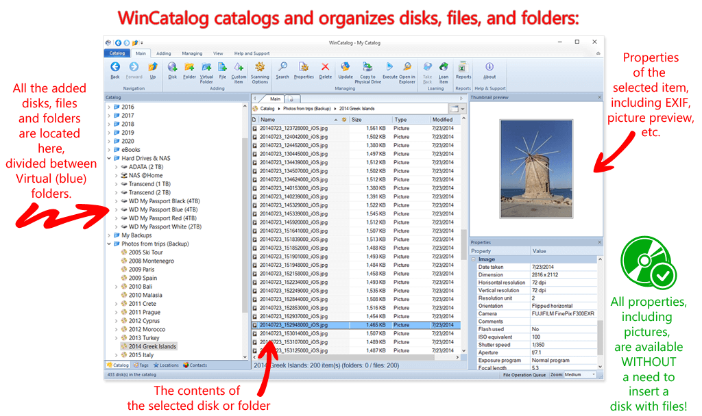 تحميل برنامج WinCatalog لإدارة وتنظيم وفهرسة الملفات
