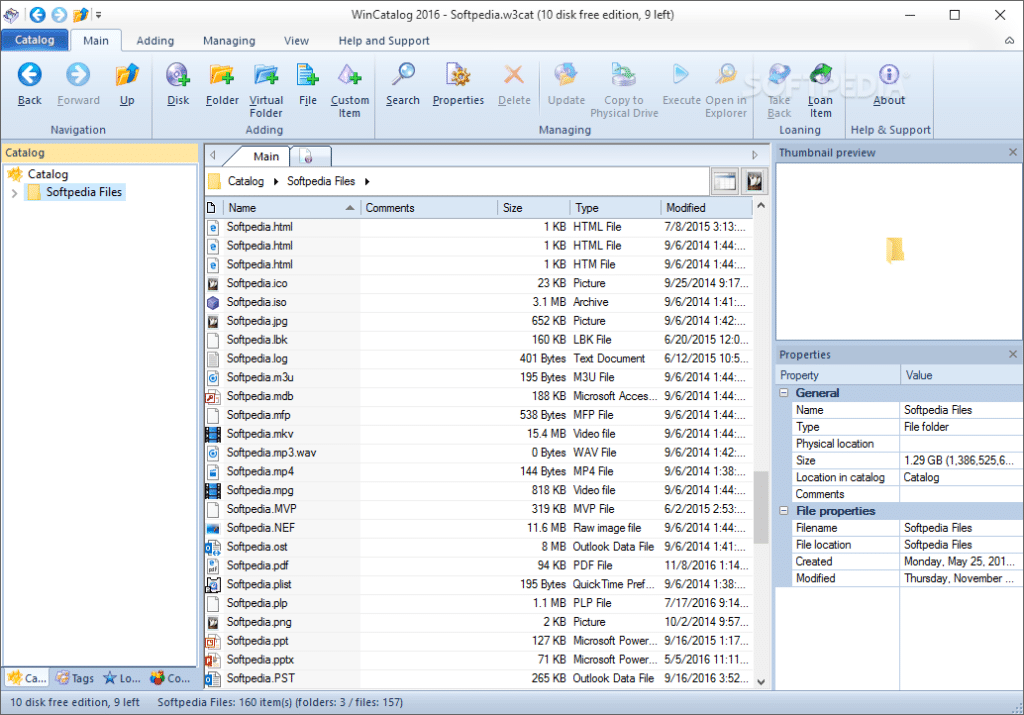 تحميل برنامج WinCatalog لإدارة وتنظيم وفهرسة الملفات