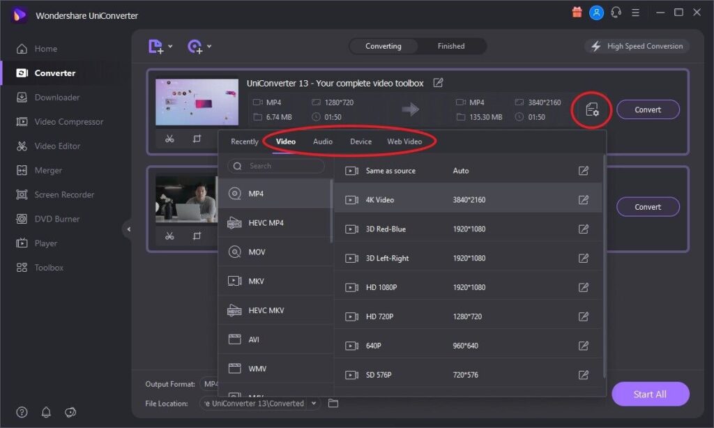 تحميل برنامج Wondershare UniConverter لتحويل وتحرير وتحسين ملفات الفيديو والصوت
