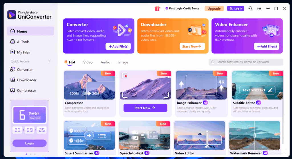 تحميل برنامج Wondershare UniConverter لتحويل وتحرير وتحسين ملفات الفيديو والصوت