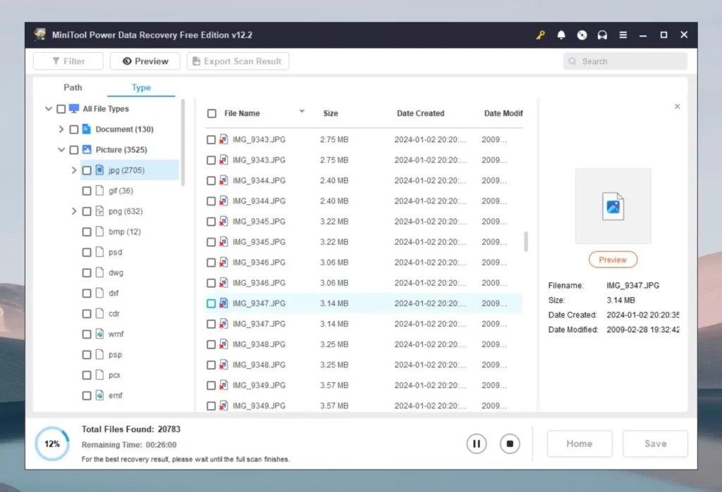تحميل برنامح MiniTool Power Data Recovery لاسترجاع الملفات المحذوفة