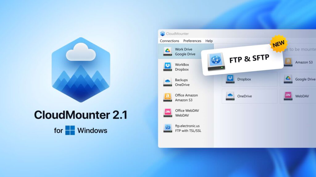 تحميل برنامج CloudMounter لإدارة وحفظ الملفات السحابية
