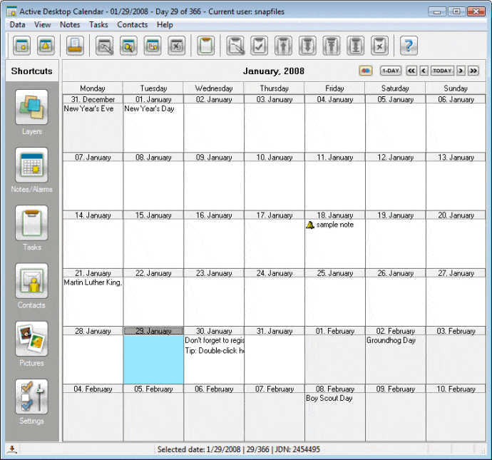 تحميل برنامج Desktop Calendar لتنظيم وإدارة المواعيد بشكل يومي