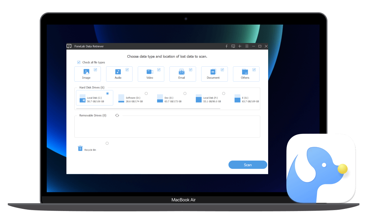 تحميل برنامج FoneLab Data Retriever لاستعادة البيانات المحذوفة