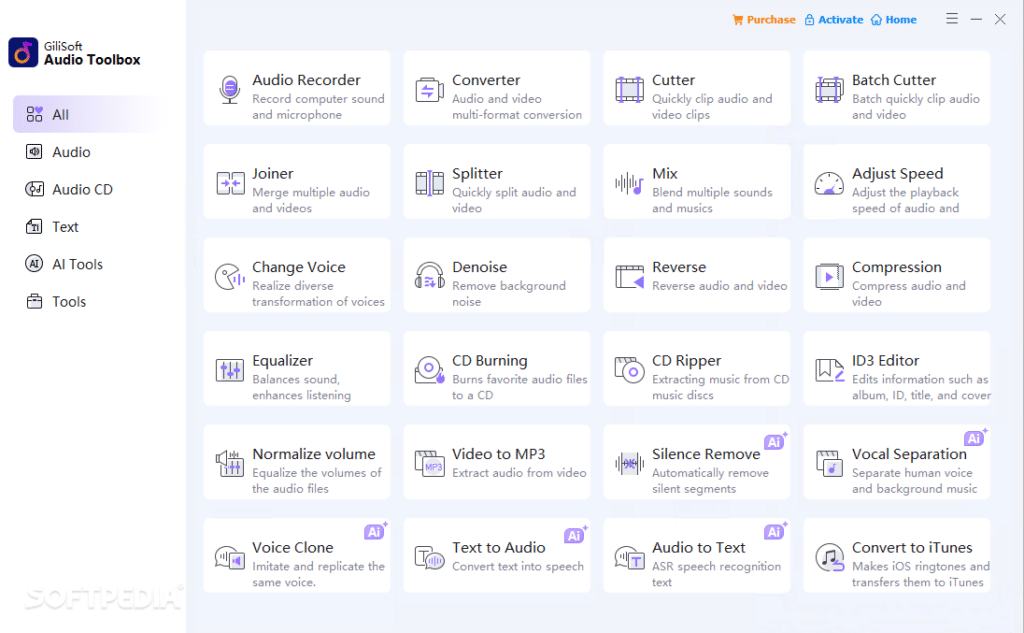تحميل برنامج GiliSoft Audio Toolbox Suite استوديو صوتي كامل في برنامج واحد