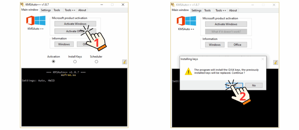 تحميل برنامج KMSAuto++ لتفعيل أنظمة Windows