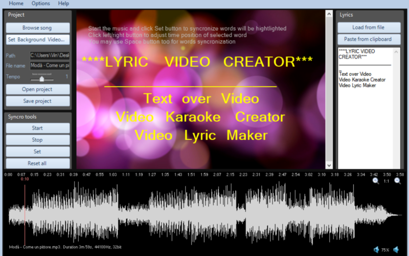 تحميل برنامج Lyric Video Creator لإنشاء فيديوهات كلمات أغاني