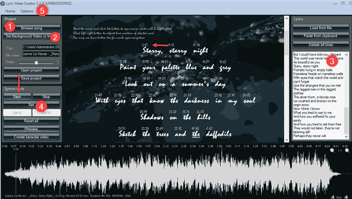 تحميل برنامج Lyric Video Creator لإنشاء فيديوهات كلمات أغاني