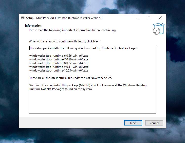 تحميل برنامج MultiPack .NET Windows Desktop Installer لتسهيل عملية تثبيت البرامج