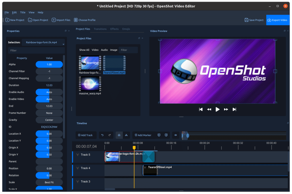 تحميل برنامج OpenShot Video Editor لتحرير وتعديل الفيديو