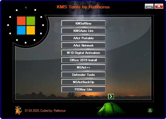 تحميل برنامج Ratiborus KMS Tools Lite لتفعيل جميع إصدارات ويندوز وأوفيس