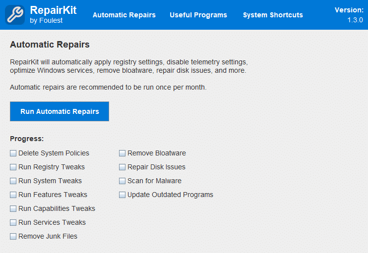 تحميل برنامج RepairKit للإصلاح التلقائيًا الشامل