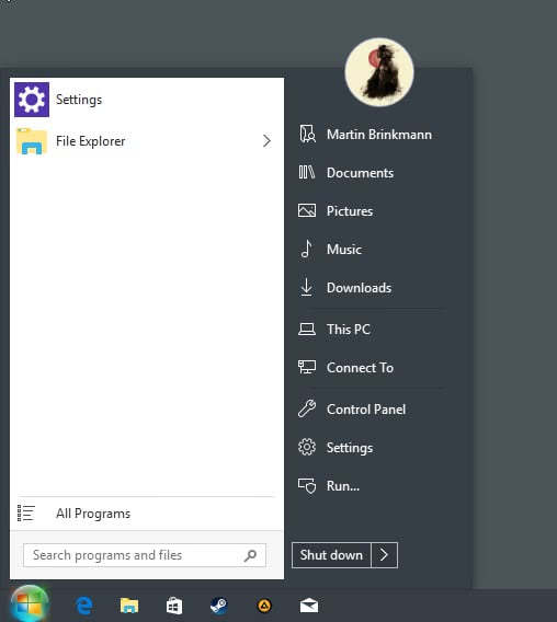 تحميل برنامج StartIsBack++ يعيد قائمة ابدأ الكلاسيكية إلى ويندوز 10