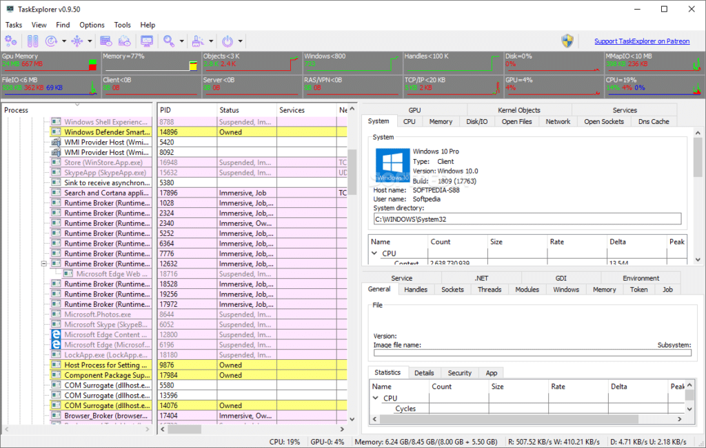 تحميل برنامج Task Explorer  لإدارة المهام ومراقبة نظام الحاسوب