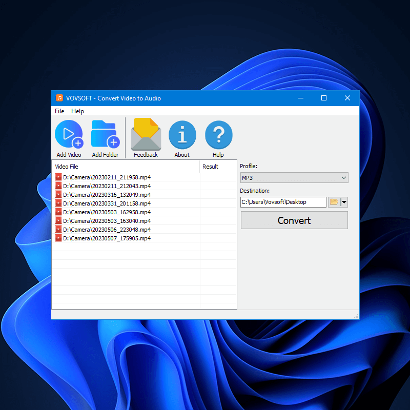تحميل برنامج VovSoft Batch Audio Converter  لتحويل الصوتيات بكميات كبيرة
