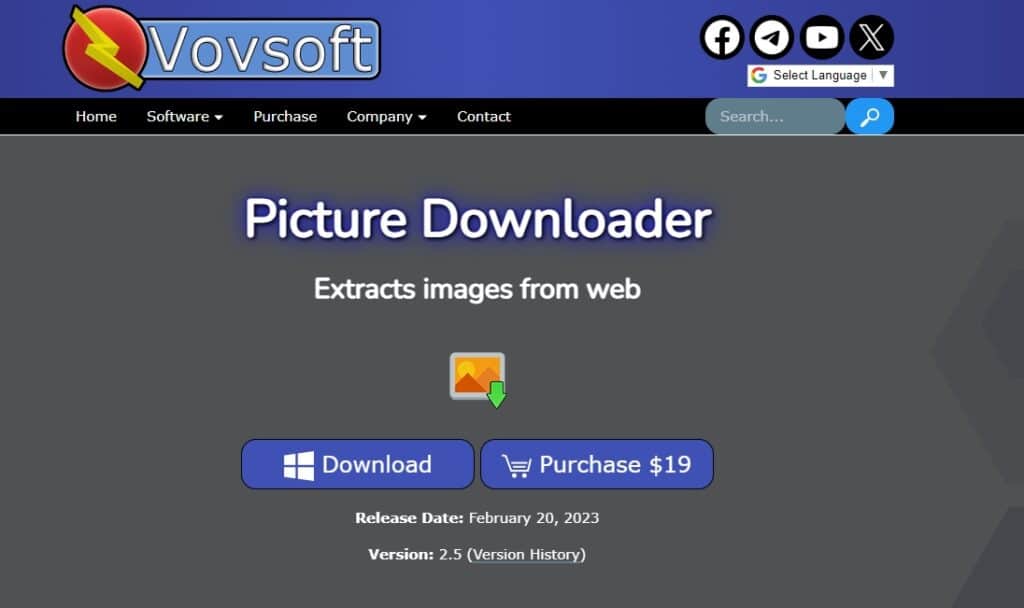 تحميل برنامج VovSoft Picture Downloader لتنزيل صور متعددة من الإنترنت