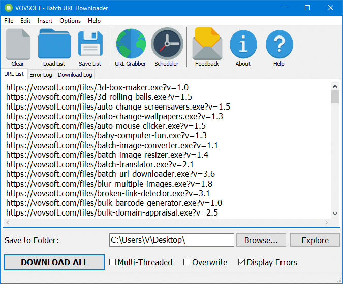تحميل برنامج VovSoft Picture Downloader لتنزيل صور متعددة من الإنترنت
