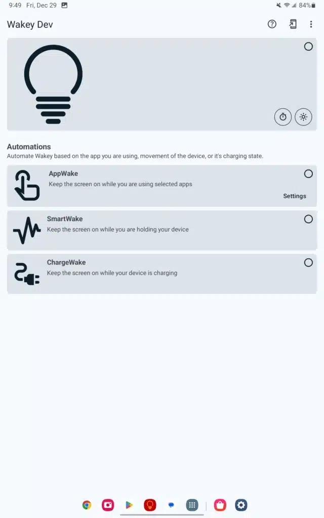 تحميل برنامج Wakey Keep Screen On لمنع شاشة الهاتف من الاغلاق