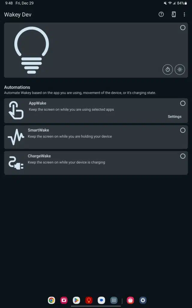 تحميل برنامج Wakey Keep Screen On لمنع شاشة الهاتف من الاغلاق