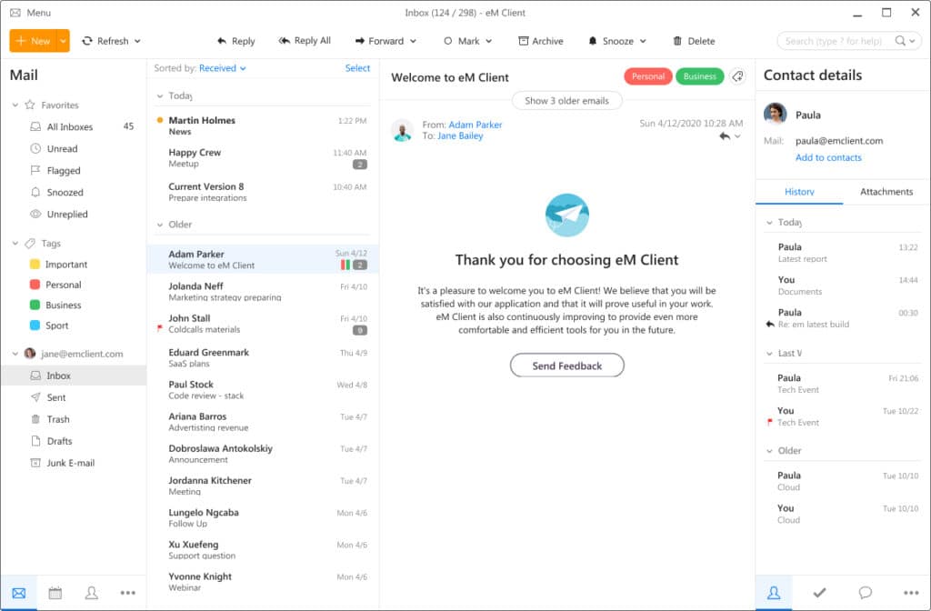تحميل برنامج eM Client Pro لإدارة البريد الإلكتروني