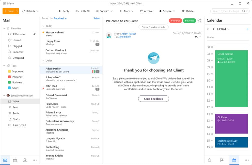 تحميل برنامج eM Client Pro لإدارة البريد الإلكتروني