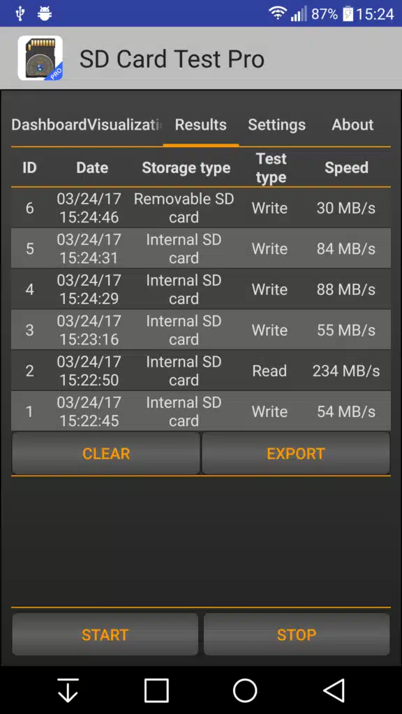 تحميل تطبيق SD Card Test Pro لاختبار سرعة بطاقة SD