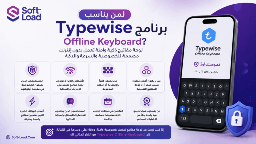 لمن يناسب برنامج Typewise Offline Keyboard؟