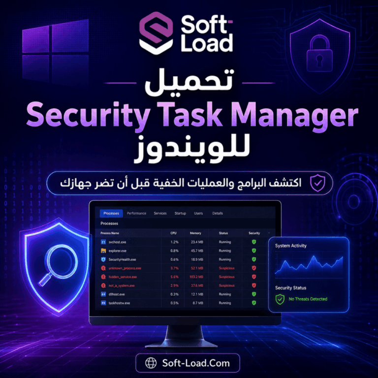تحميل Security Task Manager للويندوز اكتشف البرامج والعمليات الخفية قبل أن تضر جهازك