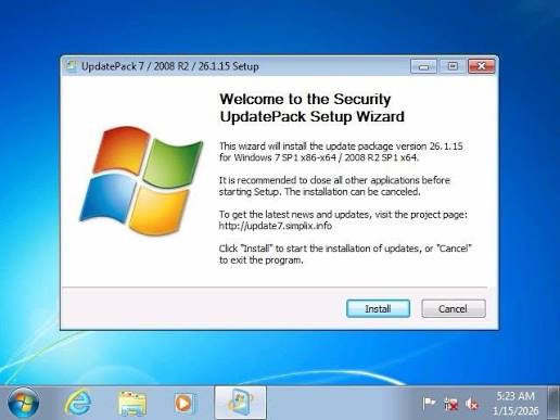 تحميل UpdatePack7R2 لتحديث ويندوز 7 بالكامل دفعة واحدة