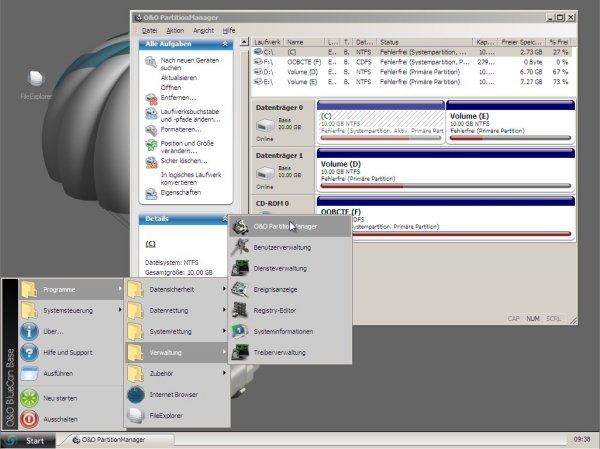 تحميل برنامج O&O BlueCon | لإنقاذ أنظمة ويندوز التالفة