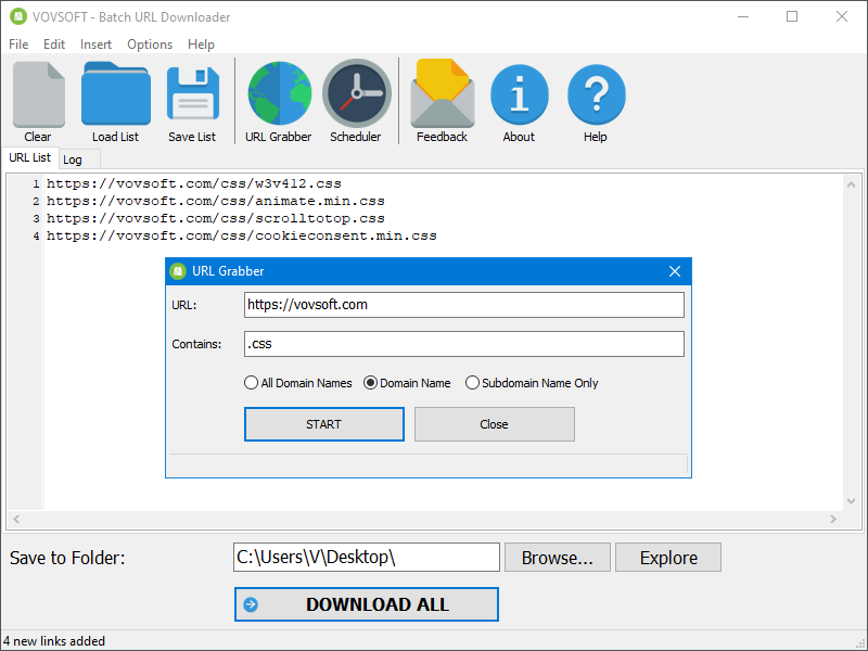 تحميل برنامج VovSoft Collect URL | لاستخراج الروابط والأرشفة الذكية
