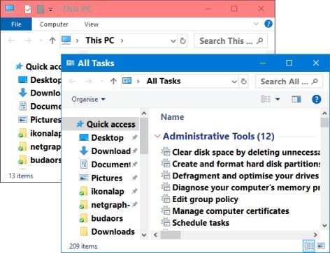 تحميل برنامج Win10 All Settings للتحكم الكامل في Windows 10 بضغطة زر واحدة
