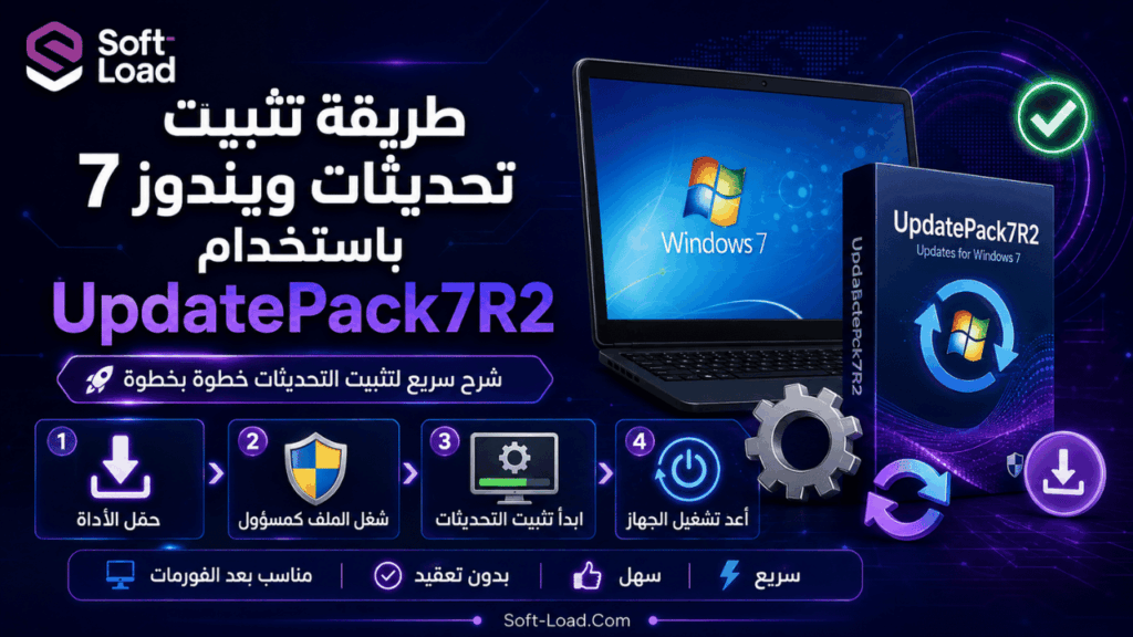 طريقة تثبيت تحديثات ويندوز 7 باستخدام UpdatePack7R2