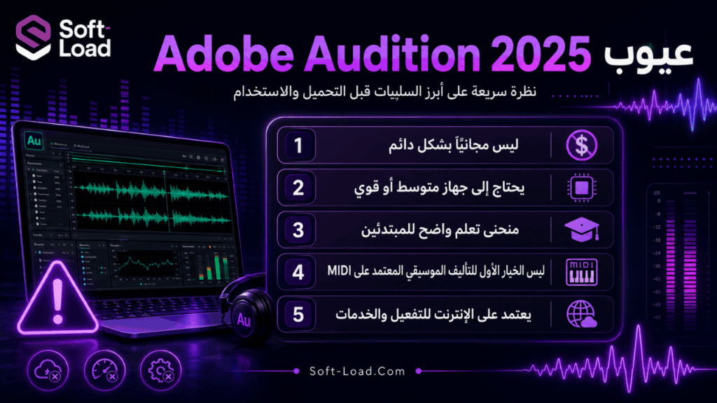عيوب Adobe Audition 2025