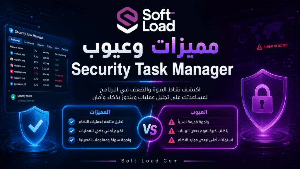 مميزات وعيوب Security Task Manager