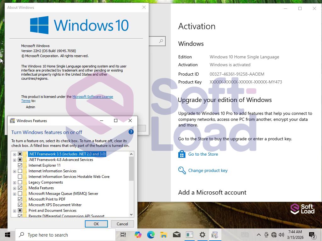 تجميعة إصدارات ويندوز 10 بكل اللغات Windows 10 22H2 AIO مارس 2026