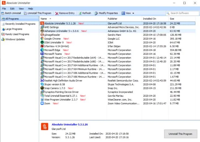 تحميل برنامج Glary Absolute Uninstaller | لتنظيف وتسريع الجهاز