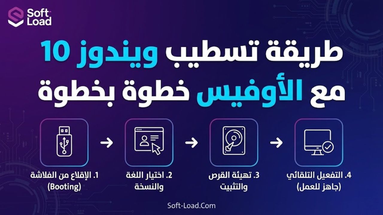 طريقة تسطيب ويندوز 10 مع الأوفيس خطوة بخطوة