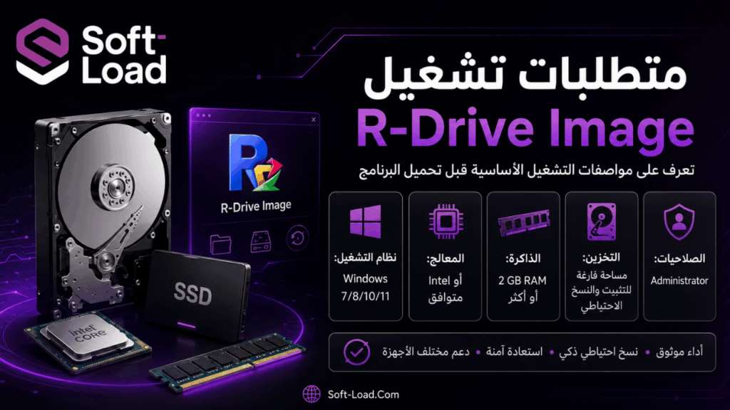 متطلبات تشغيل R-Drive Image