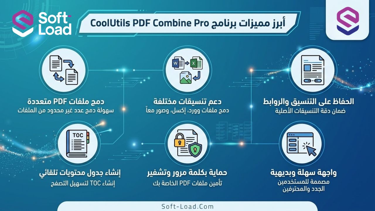 أبرز مميزات برنامج CoolUtils PDF Combine Pro