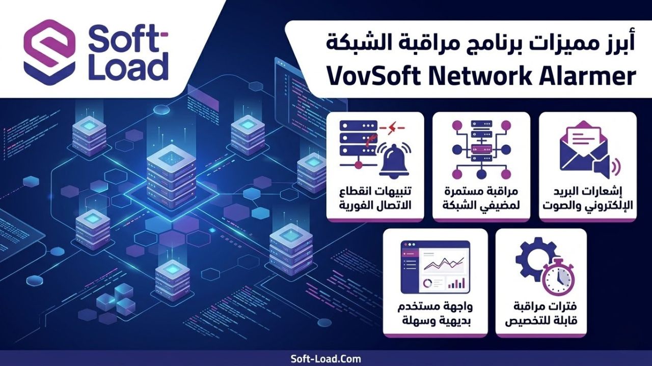 أبرز مميزات برنامج مراقبة الشبكة VovSoft