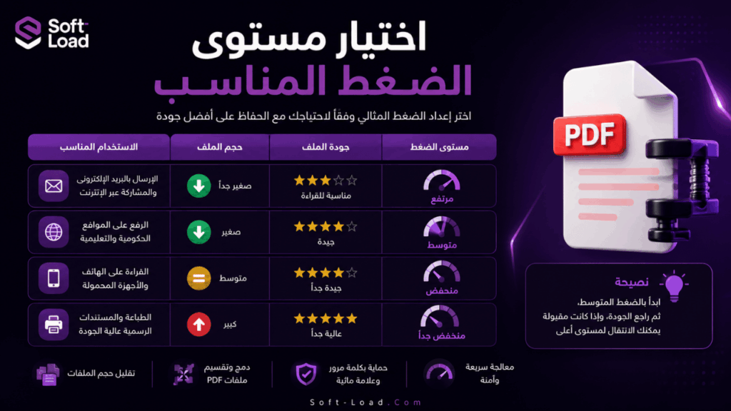 اختيار مستوى الضغط المناسب