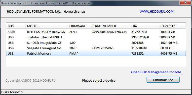 تحميل برنامج HDD Low Level Format Tool لعمل فورمات عميق واستعادة أداء القرص