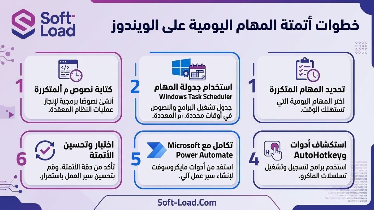 خطوات أتمتة المهام اليومية على الويندوز